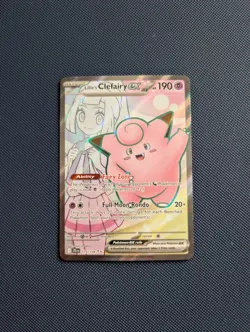 Pokemon TCG Journey Together Lillie's Clefairy EX Full Art Card 173/159 NM - Image 1