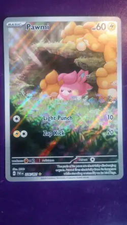 Pokemon Pawmi TCG SV Paldean Fates Holo Illustration Rare Card 226/091 - Image 1