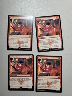 4x Pia's Revolution MTG Aether Revolt Red Rare Enchantment Playset LP - Image 1