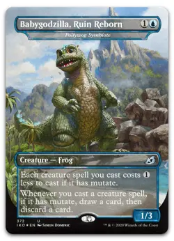 Babygodzilla, Ruin Reborn - Pollywog Symbiote #372 (NM) Ikoria IKO Magic MTG - Image 1