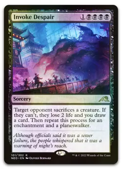 Invoke Despair #101 (Foil) (NM) Kamigawa Neon Dynasty NEO Magic MTG - Image 1