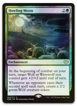 Howling Moon #204 (Foil) (NM) Crimson Vow VOW Magic MTG - Image 1