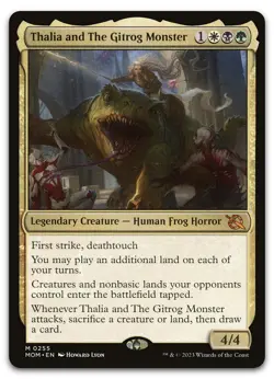 Thalia and The Gitrog Monster #255 (NM) March of the Machine MOM Magic MTG - Image 1