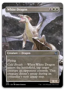 White Dragon (Borderless) #288 (LP) Forgotten Realms AFR Magic MTG - Image 1