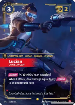 Lucian - Gunslinger (Alternate Art) [SFD - 028a/221] - NM [Foil] TCG Riftbound - Image 1