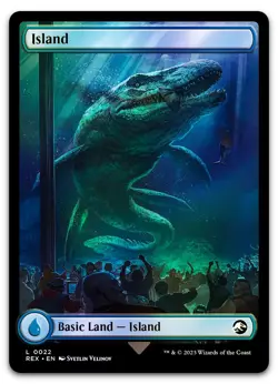 Island #22 (Foil) (NM) Jurassic World REX Magic MTG - Image 1