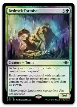 Bedrock Tortoise #176 (Foil) (NM) Lost Caverns of Ixalan LCI Magic MTG - Image 1
