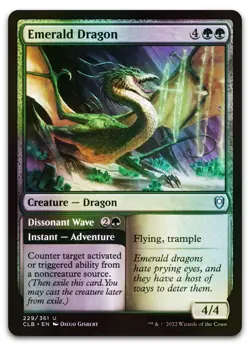 Emerald Dragon #229 (Foil) (NM) Baldur's Gate CLB Magic MTG - Image 1