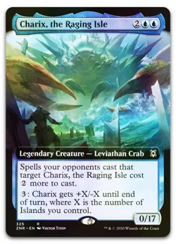 Charix, the Raging Isle (Extended Art) #325 (Foil) NM Zendikar Rising Magic MTG - Image 1