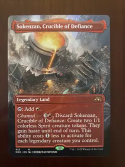 Sokenzan, Crucible of Defiance (Borderless) Kamigawa: Neon Dynasty Regular 415 - Image 1