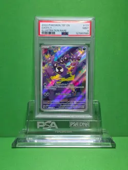 POKEMON 2024 TEMPORAL FORCES GASTLY ILLUSTRATION RARE 177 PSA 9 - Image 1