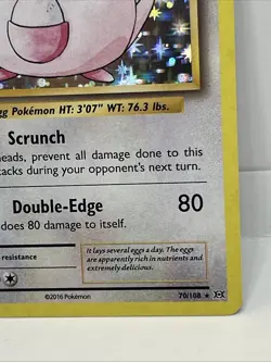 Pokemon Chansey Holo Rare TCG Card XY Evolutions 70/108 NM - Image 5