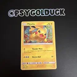 Pikachu SM76 LP Black Star Promo Cosmos Holo Foil Pokemon TCG Card SM76 A35 - Image 1