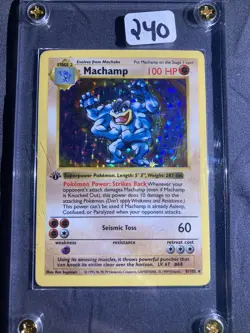 1999 Pokemon Machamp: 1st Edition Shadowless Holo - Image 2
