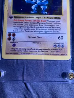 1999 Pokemon Machamp: 1st Edition Shadowless Holo - Image 5