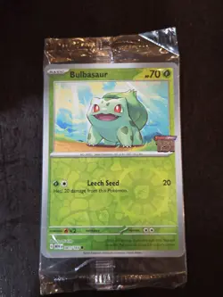 Bulbasaur Pokemon TCG Scarlet & Violet 151 Best Buy Stamped Promo Sealed 001/165 - Image 1