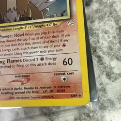 2001 Pokemon Neo Revelation Entei Holo #6/64 - Image 3