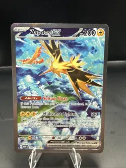 Pokemon Zapdos ex 202/165 Sv: 151 Holo Special Illustration Rare A LP - Image 2