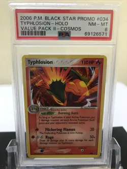 Pokemon TCG Typhlosion Holo 034 PSA 8 Near Mint-Mint 2006 Value Pack II Promo 96 - Image 1