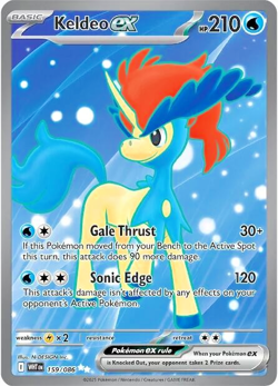 Pokemon Keldeo ex 159/086 Special Illustration Rare SIR White Flare NM/Mint - Image 1