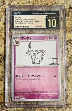 Pokemon Espeon Yu Nagaba Promo 066/SV-P CGC Pristine 10 Pokemon Center Camp - Image 1