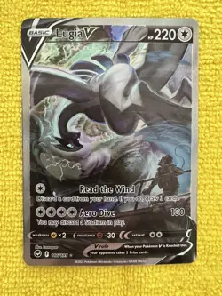 Pokemon Sword and Shield Silver Tempest Lugia V 186 Alt Art Guaranteed Authentic - Image 1