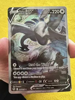 Pokemon Sword and Shield Silver Tempest Lugia V 186 Alt Art Guaranteed Authentic - Image 3