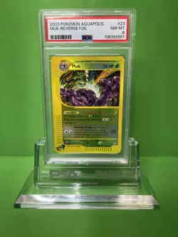 2003 POKEMON AQUAPOLIS 23 MUK-REVERSE FOIL PSA 8 - Image 1
