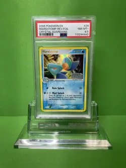 2006 POKEMON EX CRYSTAL GUARDIANS 24 MARSHTOMP-REVERSE FOIL PSA 8.5 - Image 1
