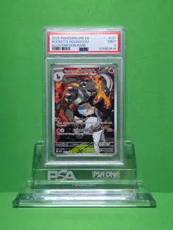 POKEMON 2025 DESTINED RIVALS ROCKET'S HOUNDOOM ILLUSTRATION RARE 191 PSA 9 - Image 1