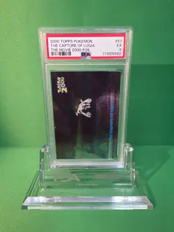 POKEMON 2000 TOPPS POKEMON THE MOVIE THE CAPTURE OF LUGIA FOIL #57 PSA 5 - Image 1