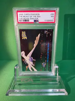 POKEMON 2000 TOPPS POKEMON THE MOVE THE BEAST OF THE SEA FOIL #66 PSA 7 - Image 1