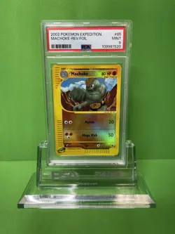 2002 POKEMON EXPEDITION 85 MACHOKE-REVERSE FOIL PSA 9 - Image 1