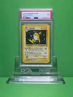 POKEMON 2000 BASE SET 2 RAICHU HOLO 16 PSA 7 - Image 1
