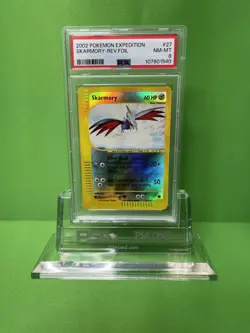 2002 POKEMON EXPEDITION 27 SKARMORY-REVERSE FOIL PSA 8 - Image 1