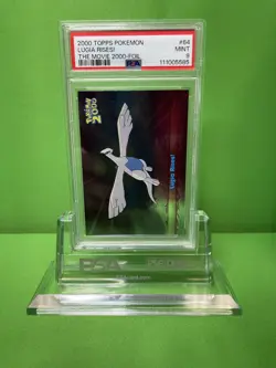 2000 TOPPS POKEMON THE MOVIE 2000 64 LUGIA RISES! FOIL PSA 9 - Image 1