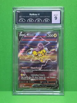 POKEMON 2023 CROWN ZENITH RAIKOU V GALARIAN GALLERY FULL ART GG41 PCG 9 - Image 1
