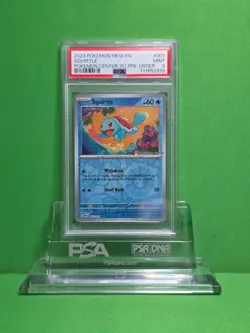 POKEMON 2023 SV 151 POKEMON CENTER PRE ORDER SQUIRTLE 007 PSA 9 - Image 1