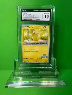 2025 POKEMON ILLUSTRATION CONTEST PIKACHU PROMO 214 CGC 10 - Image 1