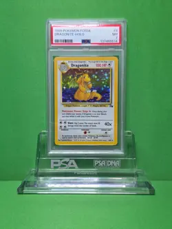 POKEMON 1999 FOSSIL DRAGONITE HOLO 4 PSA 7 - Image 1