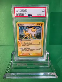 2006 POKEMON JOLTEON HOLO POP SERIES 3 3/17 PSA 7 - Image 1