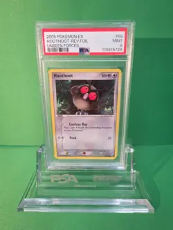 POKEMON 2005 EX UNSEEN FORCES HOOTHOOT REVERSE FOIL 59/115 PSA 9 - Image 1