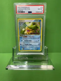 2005 POKEMON EX DEOXYS 10 LUDICOLO-REVERSE FOIL PSA 8 - Image 1