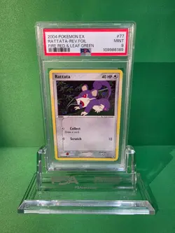 POKEMON 2004 FIRE RED & LEAF GREEN RATTATA REVERSE FOIL 77/112 PSA 9 - Image 1