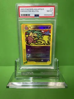 2003 POKEMON AQUAPOLIS 13 EXEGGUTOR-REVERSE FOIL PSA 8 - Image 1