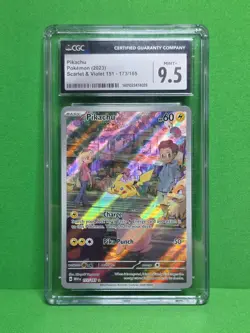 POKEMON 2023 SV 151 PIKACHU ILLUSTRATION RARE 173/165 CGC 9.5 - Image 1
