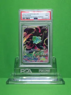 POKEMON 2025 MEGA EVOLUTION BULBASAUR BOX TOPPER 133 PSA 9 - Image 1