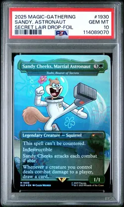 2025 Magic The Gathering SpongeBob Secret Lair Sandy Astronaut Foil #1930 PSA 10 - Image 1