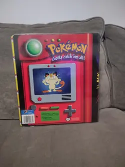 Vintage Pokemon 2" 3 Ring Binder Pikachu And Meowth - Image 2