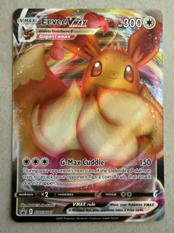 Pokemon Shining Fates Eevee VMAX Black Star Promo SWSH087 Holo - Image 1
